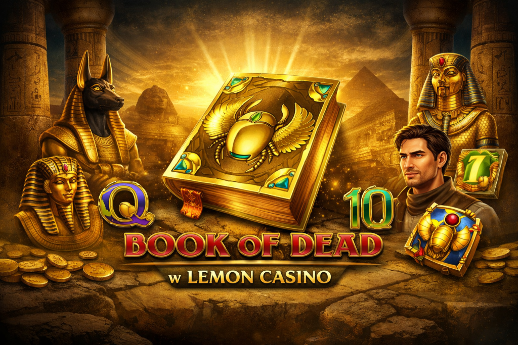 Book of Dead w Lemon Casino – egipski slot online z motywem księgi i symboli faraona